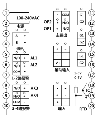 昌晖YR-RJD通用温控器接线图
