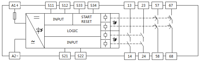 YR-SR-9002T安全继电器功能框图